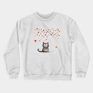 Cat Lover Valentine Crewneck Sweatshirt